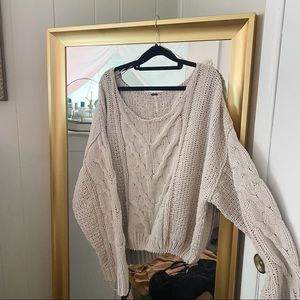 Free People Cable Knit Sweater. Size Medium.